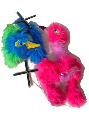 Parrot Marionettes Props, Prop Hire