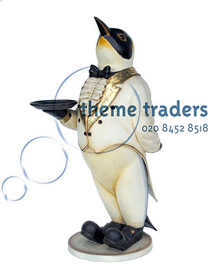 Penguin Butler Statues Props, Prop Hire