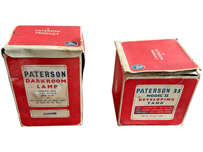 Paterson Photographic Darkroom Lamp and Developing Tank Props, Prop Hire