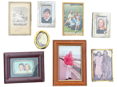 Small Oval Family and Portraits Framed Photographs Props, Prop Hire