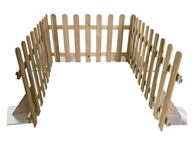 Brown Picket Fence Enclosure (3 Pieces) Props, Prop Hire