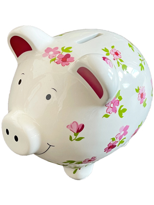 Retro Piggy Bank Props, Prop Hire