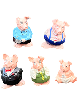 Wade Natwest Retro Piggy Bank Family Props, Prop Hire