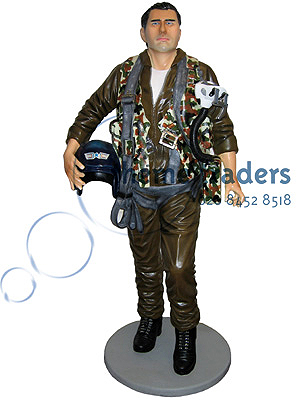 Lifesize Military Pilot Statue Props, Prop Hire