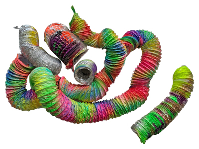 Graffiti Ducting Rave Props, Prop Hire