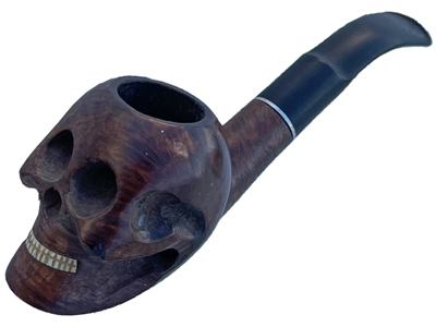 Wood Skull Smoking Pipe Props, Prop Hire