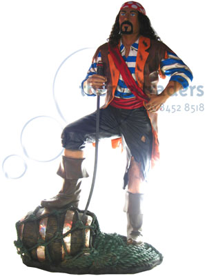 Pirate Standing with Sword Statue Props, Prop Hire