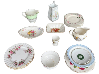 China Crockery Jugs Bowls and Plates Props, Prop Hire
