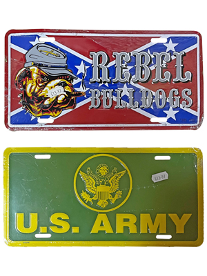 Usa Metal Number Plates Props, Prop Hire