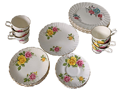 Teacup, Saucers, Plates Set Props, Prop Hire