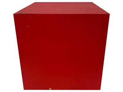 Red Cube Plinth Props, Prop Hire