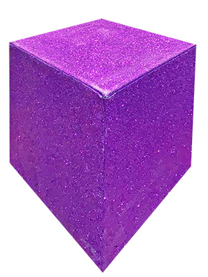 Purple Glitter Plinth Props, Prop Hire
