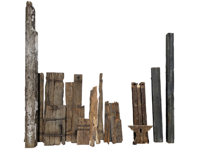 Distressed Wood Columns Doors Dressings Debris Props, Prop Hire