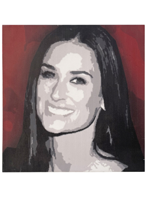 Demi Moore Digital Painting Portrait Props, Prop Hire