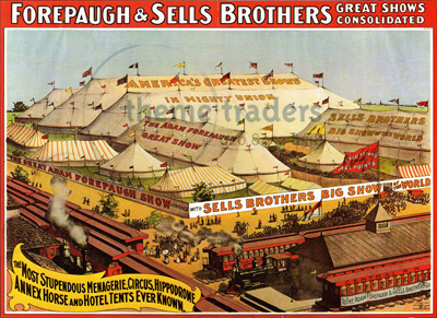 Old Circus Posters Props, Prop Hire