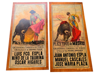 Bullfight Mounted Posters Props, Prop Hire