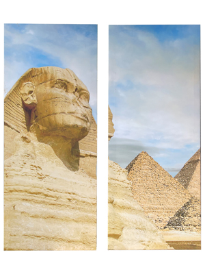 Egyptian Stretched Canvas Scenes Large Props, Prop Hire