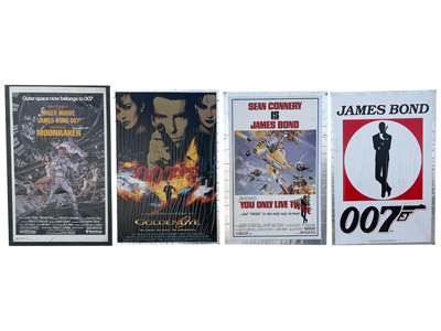 James Bond Mounted Posters(007) Props, Prop Hire