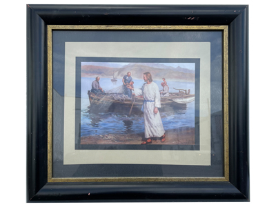 Jesus and Fishermen Framed Print Props, Prop Hire