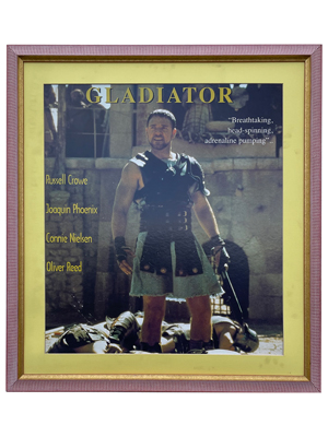 Gladiator Framed Glazed Film Poster Props, Prop Hire