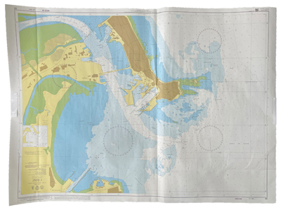 Large Nautical Chart Rolled Props, Prop Hire