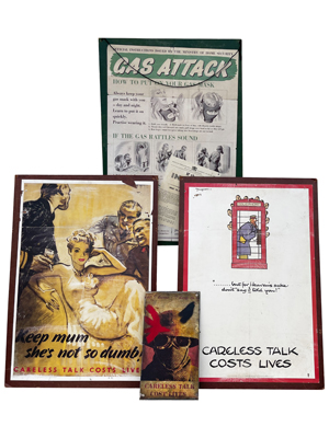 Military Wartime Mounted Posters Props, Prop Hire