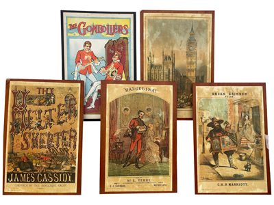 Theatrical Opera Musichall Mounted Posters Props, Prop Hire