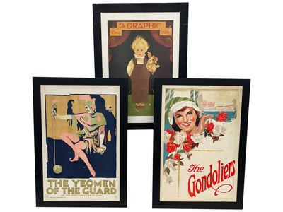 Theatrical Opera Musichall Mounted Posters Props, Prop Hire