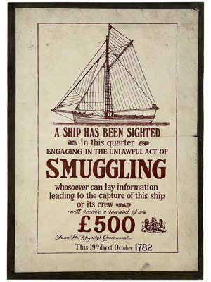 Smuggling Mounted Vintage Posters Props, Prop Hire