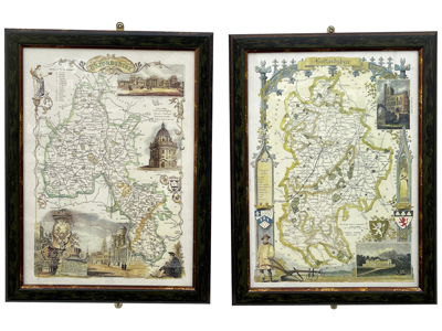 Oxfordshire and Buckinghamshire Glazed Wall Print  Maps Props, Prop Hire