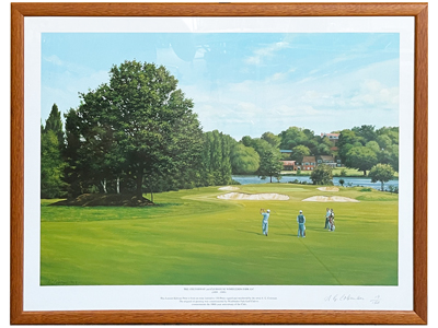 Limited Edition Wimbledon Park Golf Club Glazed Print Props, Prop Hire