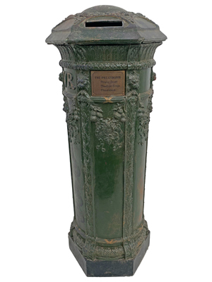 Victorian Postbox Verdigree Props, Prop Hire