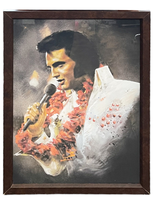 Elvis Presley Framed 75 Cms Portrait Props, Prop Hire