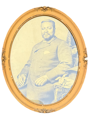 Oval Portait of Esteemed and Venerable Gentleman Zulu King Props, Prop Hire