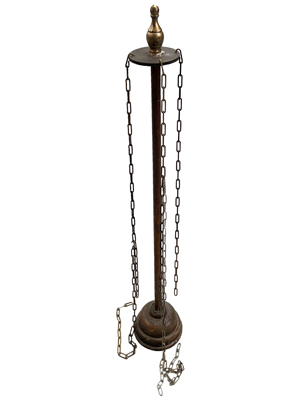 Mystic Wooden Post Stanchion and Chains (24 Available) Props, Prop Hire