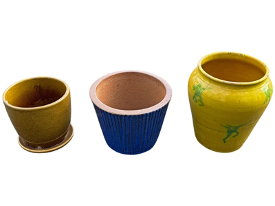 Large Ceramic Glazed Plant Pots Vases Props, Prop Hire