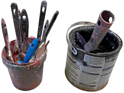 Paintbrush Pots Props, Prop Hire