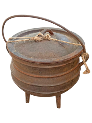 Ancient Iron Cooking Pot Props, Prop Hire