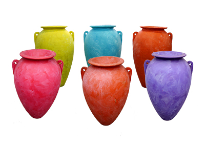 Amphora Pots assorted colors Props, Prop Hire