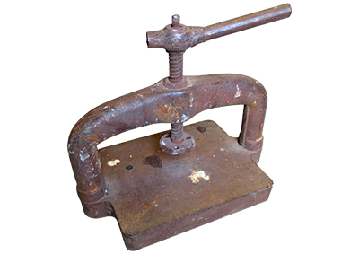 Vintage Old Metal Press Props, Prop Hire