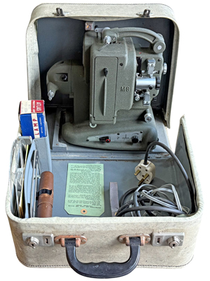 Retro Film Projector Complete in Original Case Props, Prop Hire