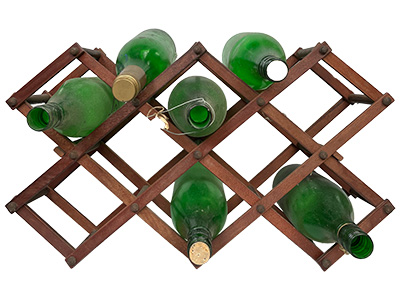 Antique Folding Wine Rack Props, Prop Hire