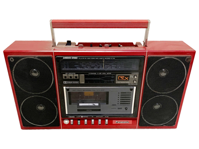 Red Panasonic Portable Radio Props, Prop Hire