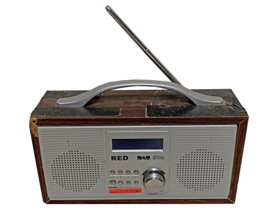 Wooden Retro Transistor Radio Props, Prop Hire