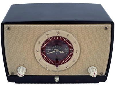 Phillips Music Maid 342A Radio Alarm Clock (1954) Props, Prop Hire