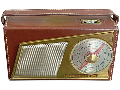 Socrabel Leather French Retro Transistor Radio Props, Prop Hire