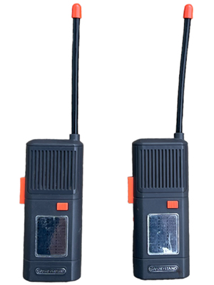 Retro Grandstand Walkie Talkies With Belt Pocket Clip Props, Prop Hire