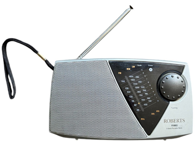 Roberts Silver Transistor Radio Props, Prop Hire