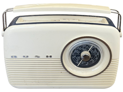 Rare Retro Large White Bush Transistor Radio Props, Prop Hire