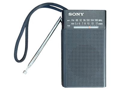 Sony Pocket Transistor Radio Props, Prop Hire